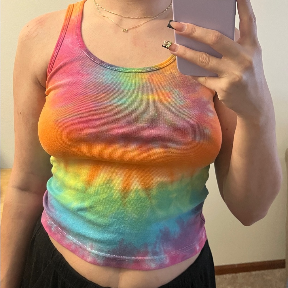 Gaziani Tye-Dye Cropped Tank